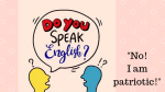 A National Language..! A National Language..!