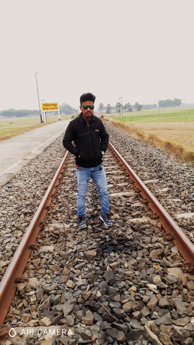 Lone Slipper on the Railway Track..!