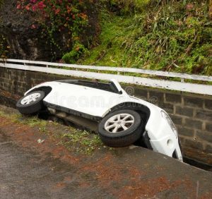 A Mercedes in a Gutter..!