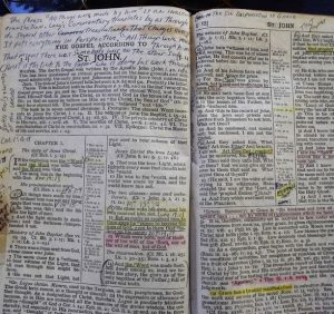 A Wet, Marked, Used Bible..!