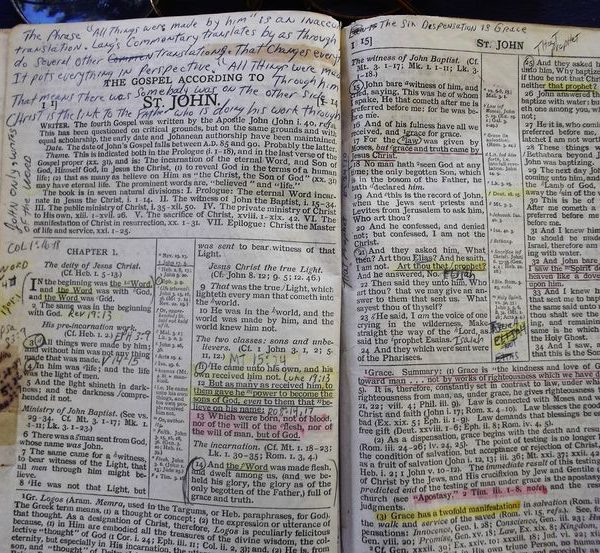 A Wet, Marked, Used Bible..!